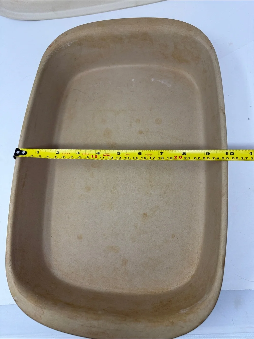 Pampered Chef Family Heritage Stoneware 17 x 11 Roaster Pan w/ Lid Dome Covered